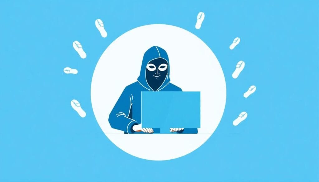 Visual representation of anonymous browsing supported by VPNs under GDPR regulations.