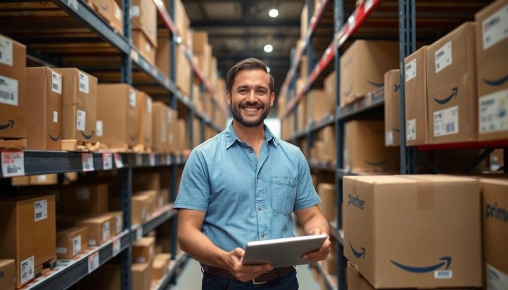 A hybrid Seller Fulfilled Prime warehouse with inventory managed locally and Prime-labeled packaging.